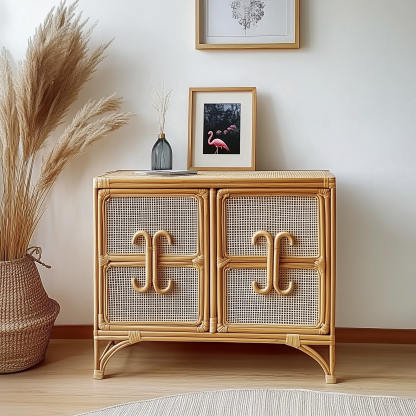 New Chinese-style solid wood sideboard, Wujin wood entrance cabinet, modern Chinese-style wall-mounted storage cabinet, side cabinet, decorative storage cabinet - Image 6