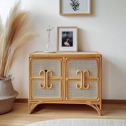 New Chinese-style solid wood sideboard, Wujin wood entrance cabinet, modern Chinese-style wall-mounted storage cabinet, side cabinet, decorative storage cabinet - Image 5