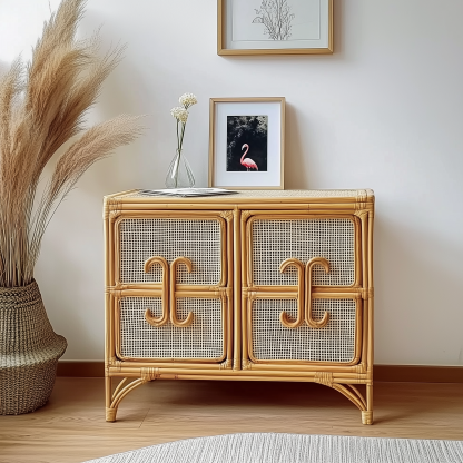 New Chinese-style solid wood sideboard, Wujin wood entrance cabinet, modern Chinese-style wall-mounted storage cabinet, side cabinet, decorative storage cabinet - Image 4