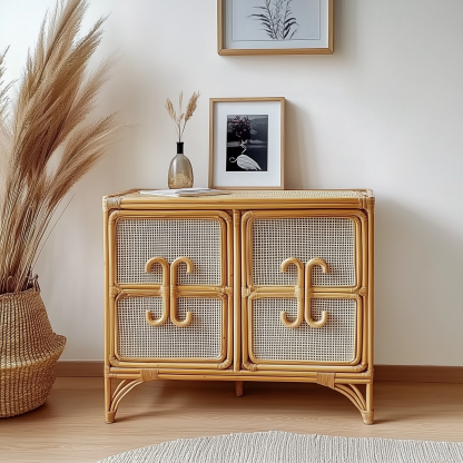 New Chinese-style solid wood sideboard, Wujin wood entrance cabinet, modern Chinese-style wall-mounted storage cabinet, side cabinet, decorative storage cabinet - Image 3