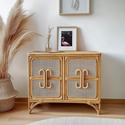 New Chinese-style solid wood sideboard, Wujin wood entrance cabinet, modern Chinese-style wall-mounted storage cabinet, side cabinet, decorative storage cabinet - Image 2