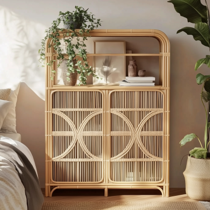 Solid wood combination bookcase, modern and simple storage cabinet for study, ash wood glass cabinet, household floor-standing cabinet - Image 6
