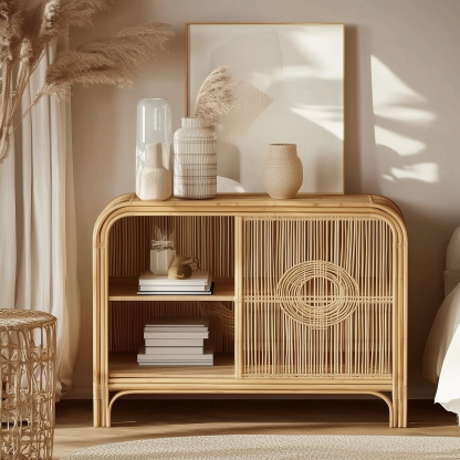 Solid wood bookcase, oak household display cabinet with door, display cabinet, storage cabinet and storage cabinet - Image 8