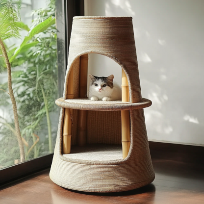 Doghouse, summer coolhouse, rattan doghouse and cathouse, four-season universal dog house, dog bed, large, medium and small doghouse, cat coolhouse