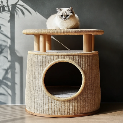 Doghouse, summer coolhouse, rattan doghouse and cathouse, four-season universal dog house, dog bed, large, medium and small doghouse, cat coolhouse