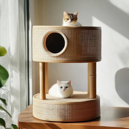 Doghouse, summer coolhouse, rattan doghouse and cathouse, four-season universal dog house, dog bed, large, medium and small doghouse, cat coolhouse
