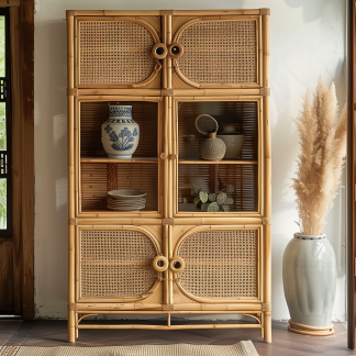 Solid wood French retro, American light luxury, Italian restaurant wine cabinet, sideboard, glass storage cabinet, decorative cabinet, display cabinet
