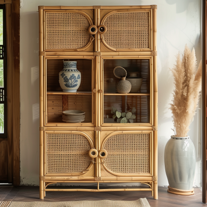 Solid wood French retro, American light luxury, Italian restaurant wine cabinet, sideboard, glass storage cabinet, decorative cabinet, display cabinet