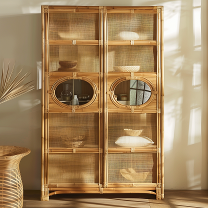 Corridor entrance door, foyer storage cabinet, economical shoe rack, sideboard, rattan woven storage cabinet, small household apartment against the wall - Image 6
