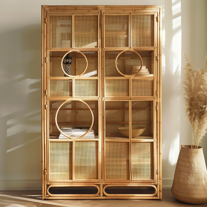 Corridor entrance door, foyer storage cabinet, economical shoe rack, sideboard, rattan woven storage cabinet, small household apartment against the wall - Image 7