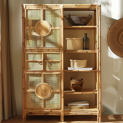 Corridor entrance door, foyer storage cabinet, economical shoe rack, sideboard, rattan woven storage cabinet, small household apartment against the wall - Image 2