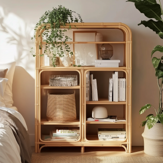 Solid wood combination bookcase, modern and simple storage cabinet for study, ash wood glass cabinet, household floor-standing cabinet