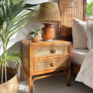 Wicker children's bedside table, Nordic style, popular, simple mini tatami, no installation, small storage rack, storage cabinet