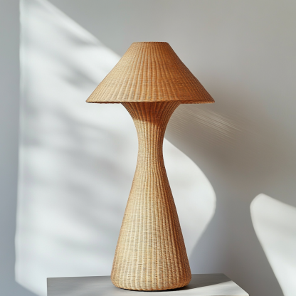 Wabi-sabi style rattan floor lamp for living room, bedroom, study, homestay and tea room, a retro designer artistic lighting fixture - Image 9
