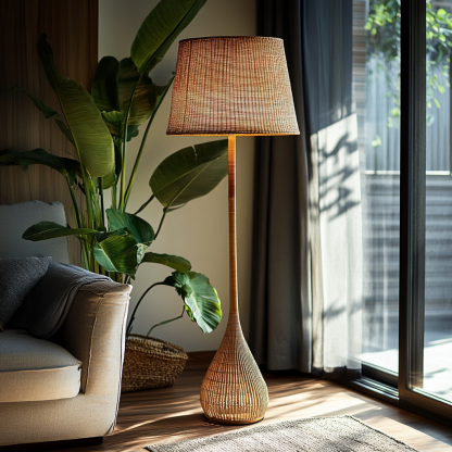 Wabi-sabi style floor lamps for living rooms, bedrooms, studies, homestays and tea rooms, retro designer art lamps