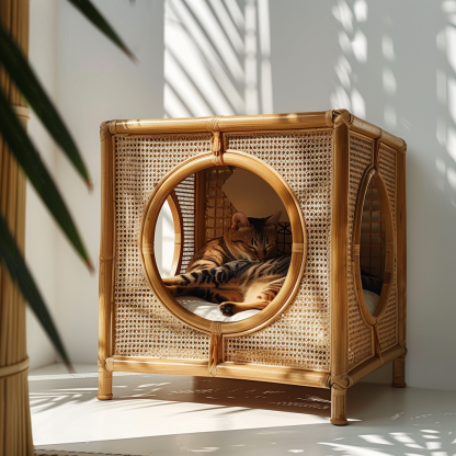 Four-season universal semi-enclosed cat nest, cat cage, cat villa, double-layer cat nest, warm cat nest in autumn and winter, cat house - Image 10