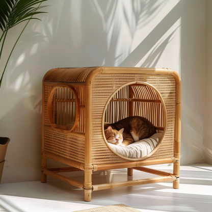 Four-season universal semi-enclosed cat nest, cat cage, cat villa, double-layer cat nest, warm cat nest in autumn and winter, cat house - Image 10