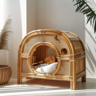 The all-season rattan cat house, semi-enclosed rattan cat house, home cat house, villa cat house, can be used all year round