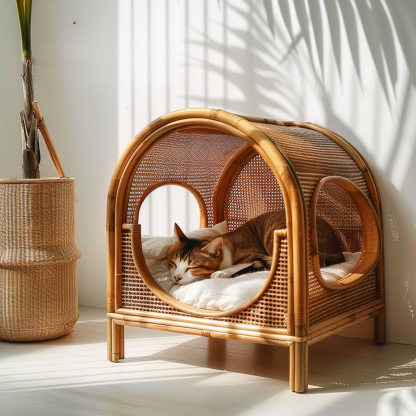 Four-season universal semi-enclosed cat nest, cat cage, cat villa, double-layer cat nest, warm cat nest in autumn and winter, cat house - Image 7