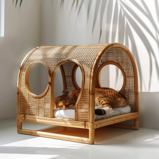 Four-season universal semi-enclosed cat nest, cat cage, cat villa, double-layer cat nest, warm cat nest in autumn and winter, cat house