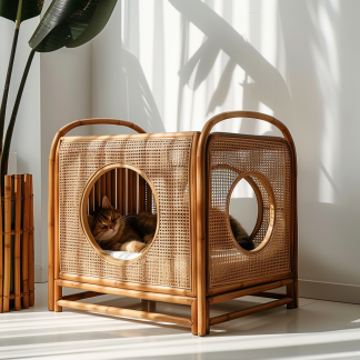 Four-season universal semi-enclosed cat nest, cat cage, cat villa, double-layer cat nest, warm cat nest in autumn and winter, cat house