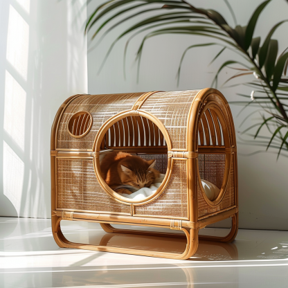 Four-season universal semi-enclosed cat nest, cat cage, cat villa, double-layer cat nest, warm cat nest in autumn and winter, cat house - Image 2