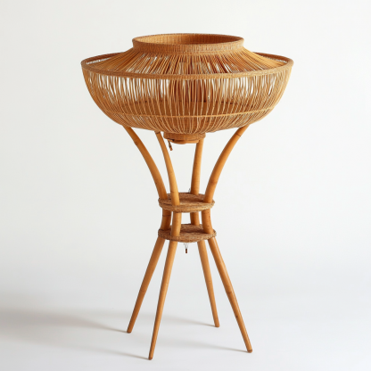 Handmade home furnishings, indoor balconies, homestays, bedside clothes display racks, entrance hall floor lamps, tea room Chinese-style decorations - Image 4
