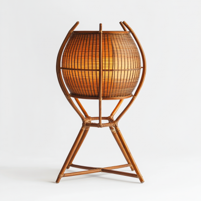 Wabi-sabi style rattan floor lamp, tea room combination chandelier, bedroom and dining room do not take up much space, wall-mounted and rare - Image 7