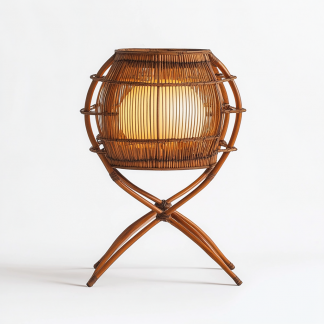 Wabi-sabi style rattan floor lamp, tea room combination chandelier, bedroom and dining room do not take up much space, wall-mounted and rare