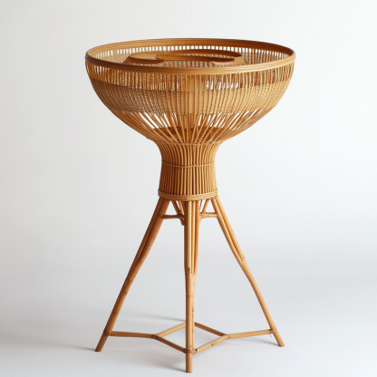 Wabi-sabi style rattan floor lamp, tea room combination chandelier, bedroom and dining room do not take up much space, wall-mounted and rare - Image 8