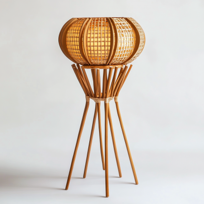 Handmade home furnishings, indoor balconies, homestays, bedside clothes display racks, entrance hall floor lamps, tea room Chinese-style decorations - Image 9