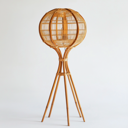 New Chinese-style designer bedroom ornaments, rattan weaving, study room, tea room desk, wabi-sabi style, bedside night light, retro - Image 9
