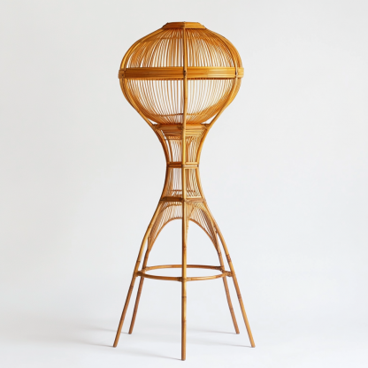 New Chinese-style designer bedroom ornaments, rattan weaving, study room, tea room desk, wabi-sabi style, bedside night light, retro - Image 8