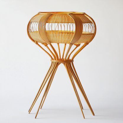 Handmade home furnishings, indoor balconies, homestays, bedside clothes display racks, entrance hall floor lamps, tea room Chinese-style decorations - Image 3