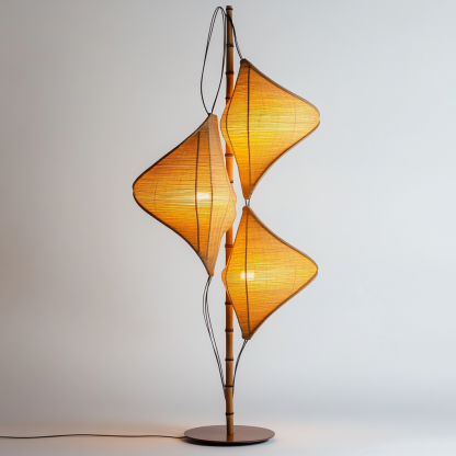 Wabi-sabi style rattan floor lamp, homestay hotel model room decoration, bedroom night light, Chinese retro style - Image 8