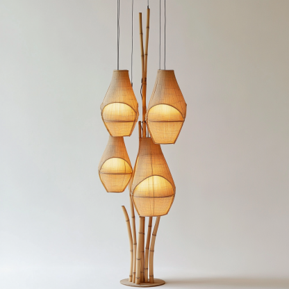 Jifeng rattan weaving living room, homestay chandelier, model room decoration, ornaments, leaves, bedroom fabric - Image 6