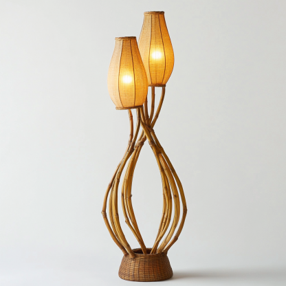 Jifeng rattan weaving living room, homestay chandelier, model room decoration, ornaments, leaves, bedroom fabric - Image 5