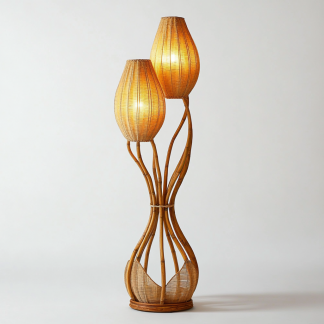 Jifeng rattan weaving living room, homestay chandelier, model room decoration, ornaments, leaves, bedroom fabric