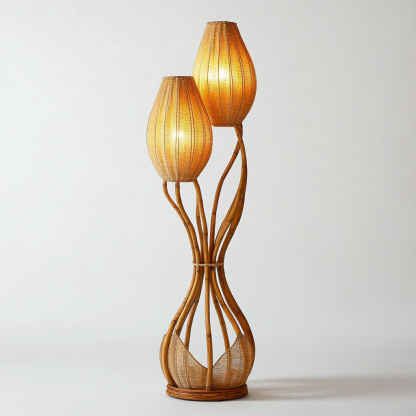 Jifeng rattan weaving living room, homestay chandelier, model room decoration, ornaments, leaves, bedroom fabric