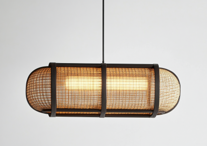 Chinese-style restaurant, bar counter, living room, Southeast Asian creative and simple solid wood, rattan and bamboo woven lamps - Image 5