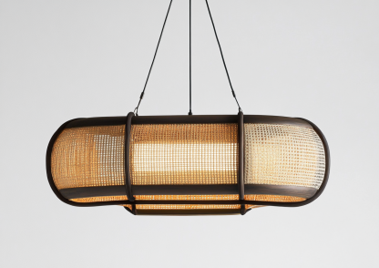 Chinese-style restaurant, bar counter, living room, Southeast Asian creative and simple solid wood, rattan and bamboo woven lamps - Image 3