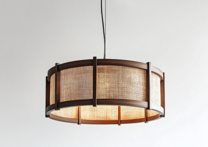 New Chinese-style Zen-inspired tea room lamp, creative and personalized three-head dining room lamp, branch lamp, bamboo woven chandelier - Image 2