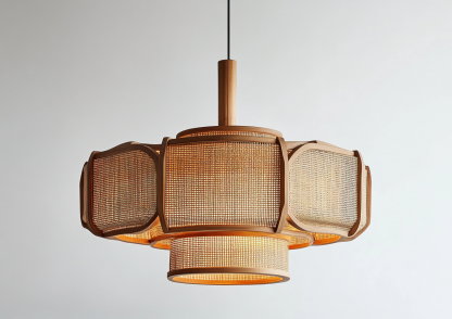 Hemp rope chandelier, wabi-sabi style living room, homestay, hotel lobby, Southeast Asian Japanese hand-woven restaurant chandelier - Image 7
