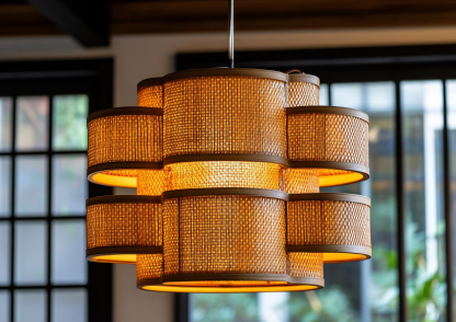 Wabi-sabi style rattan chandelier for living room, dining room, bedroom, study, tea room, homestay and hotel decoration - Image 8