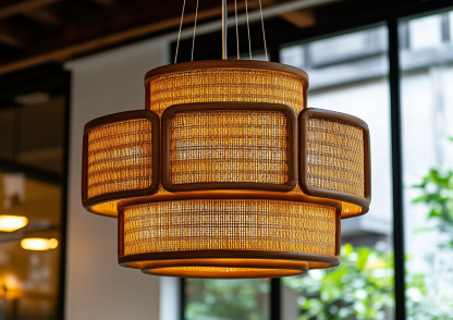 Wabi-sabi style rattan chandelier for living room, dining room, bedroom, study, tea room, homestay and hotel decoration - Image 7