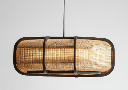 Wabi-sabi style restaurant rattan woven chandelier, Japanese retro store restaurant hot pot restaurant lamp, Zen guesthouse tea room lamp - Image 8