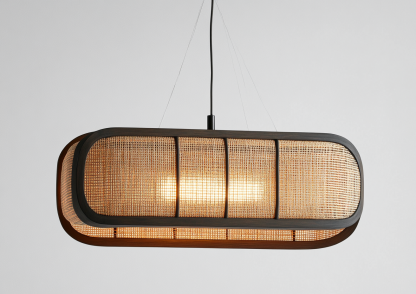 Wabi-sabi style restaurant rattan woven chandelier, Japanese retro store restaurant hot pot restaurant lamp, Zen guesthouse tea room lamp