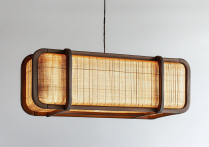 Japanese-style chandeliers, hand-woven lamps, dining room, bar counter, living room, Southeast Asian creative and simple bedroom, dining room, bamboo woven lamps