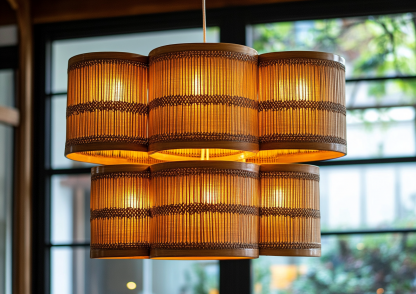 Creative lamps, Southeast Asian restaurant chandeliers, rattan inns, tea houses, bar counters, tatami MATS, bedroom creative bamboo weaving lamps - Image 6