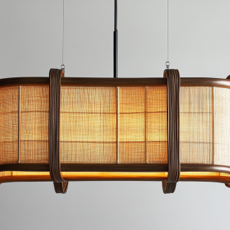 Wabi-sabi style rattan dining room chandelier, living room and bedroom bedside lamp, modern, simple, light luxury and high-end standing table lamp